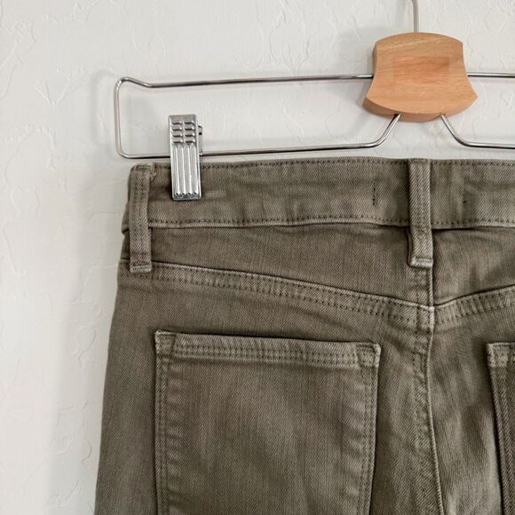 Athleta Flex Olive Green Straight Cropped Jeans Size 2 Petite - Picture 7 of 10